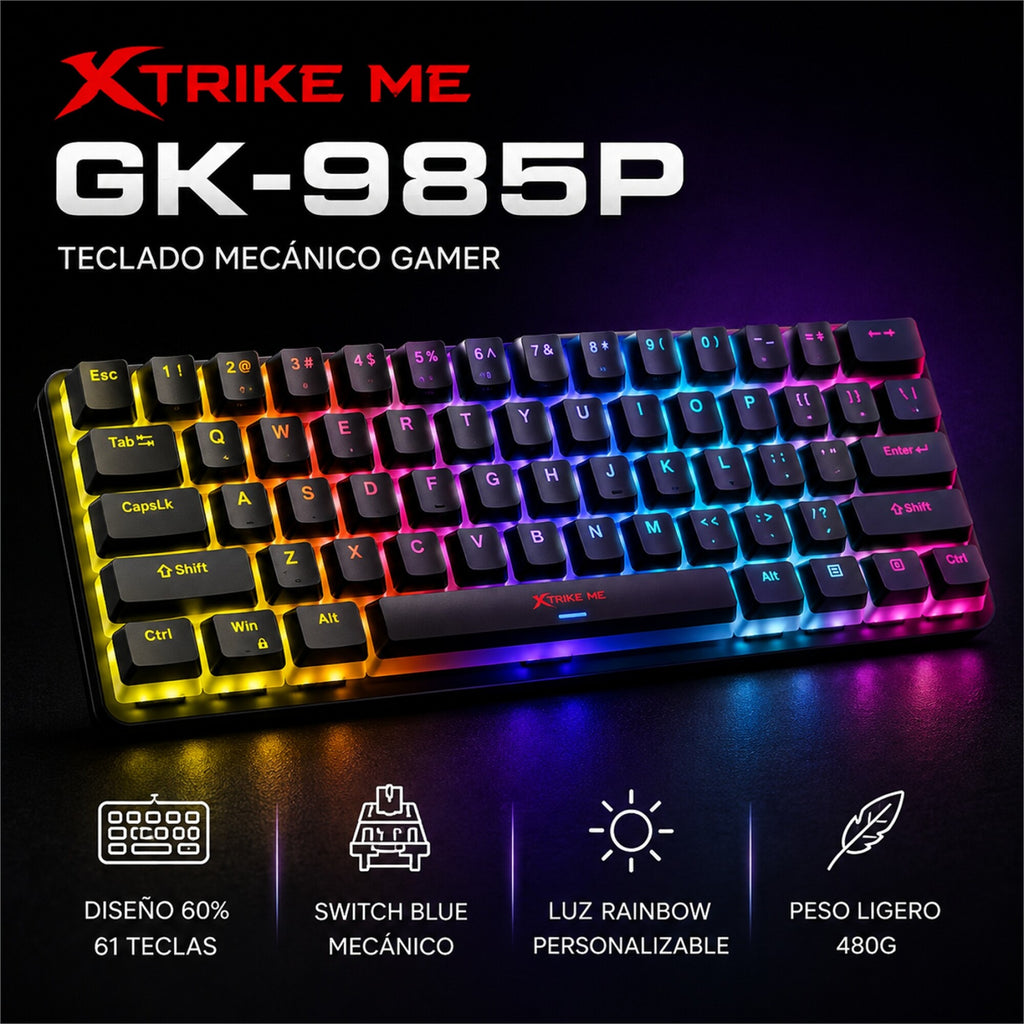 Teclado Mecánico Xtrike Me GK-985P
