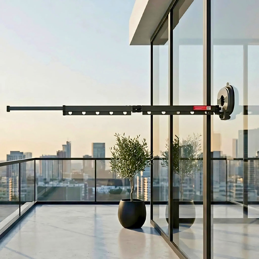 Tendedero Ropa Plegable Extensible 96 Cm 180° Ventosa Balcón