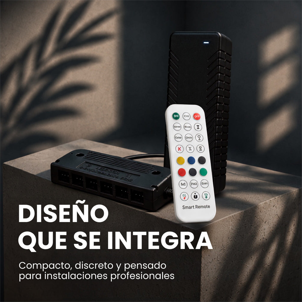 Transformador 24V P/ Luces RGB WPC App Tuya +Control 6 Canal