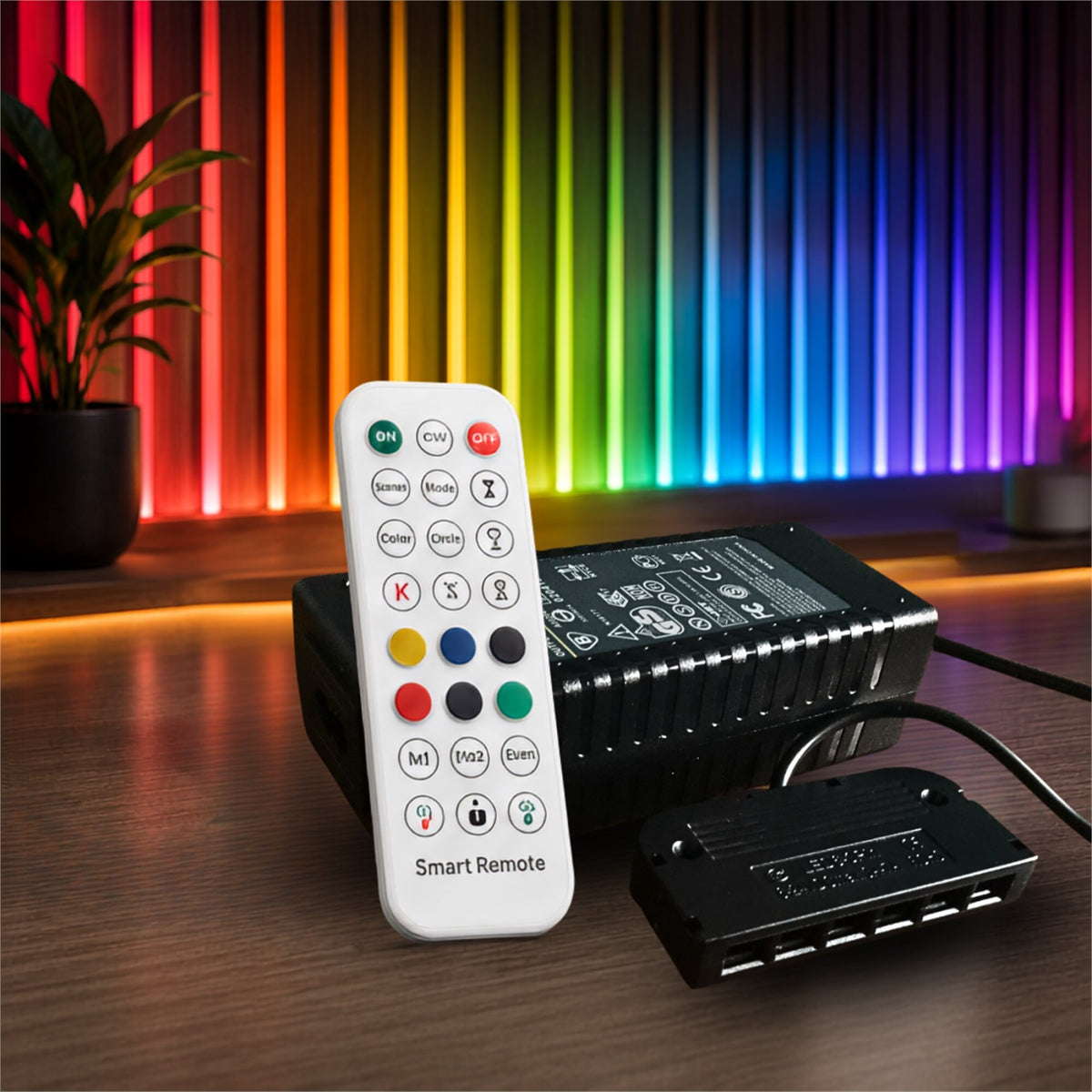 Transformador 24V P/ Luces RGB WPC App Tuya +Control 6 Canal