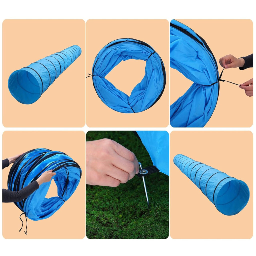 Tunel Gigante Perro Gato Mascota Redondo Tubo Interactivo