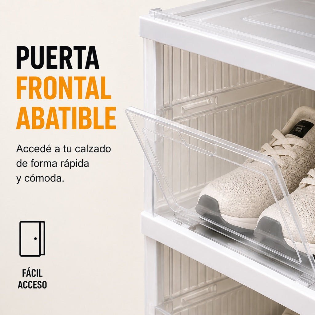 Zapatera Plegable 6 Zapatos Organizador Multiuso Ventilación