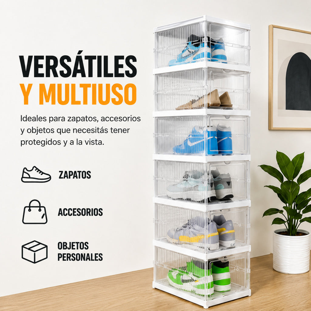 Zapatera Plegable 6 Zapatos Organizador Multiuso Ventilación